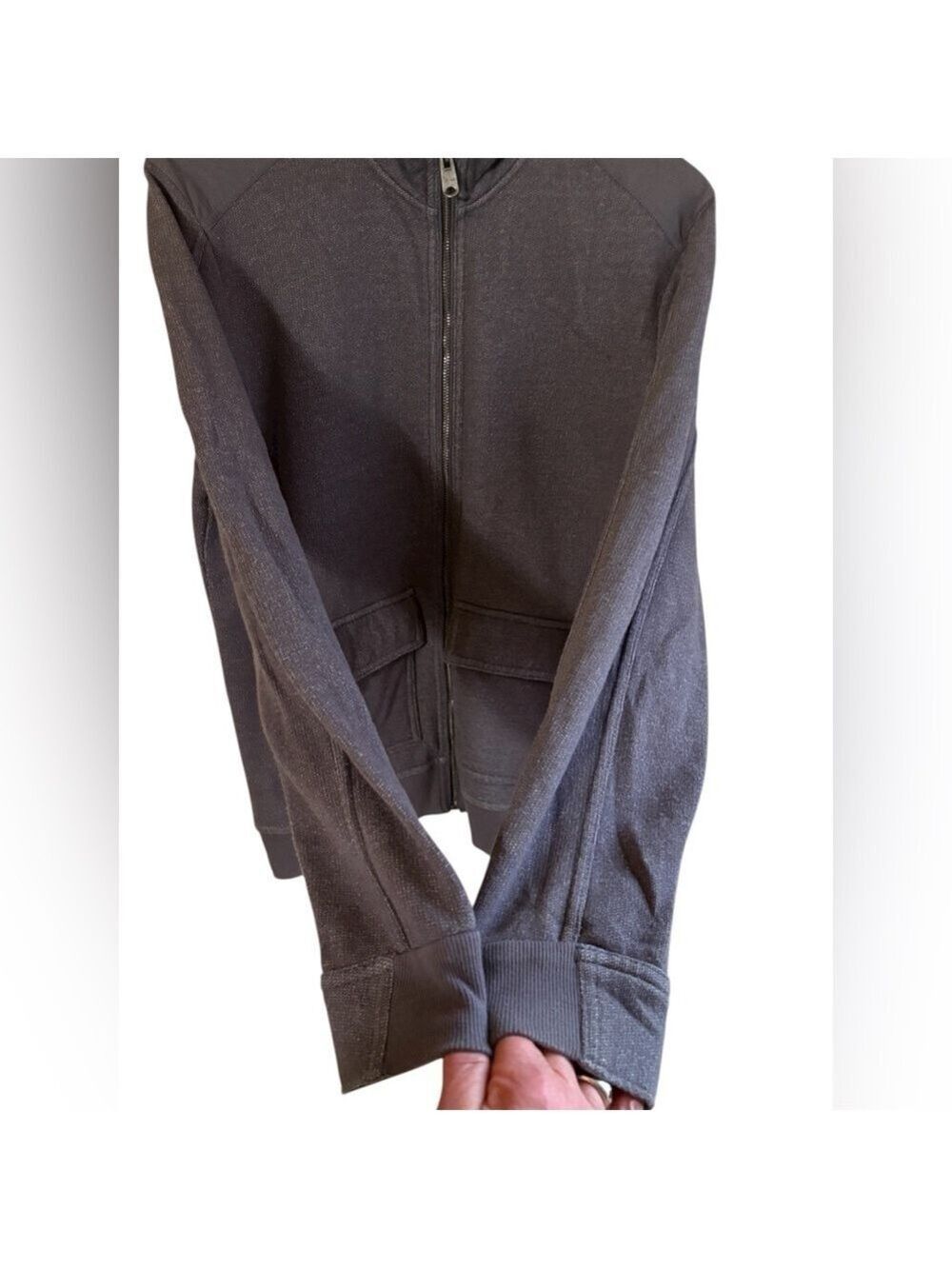 Marc Anthony- Men’s Medium full zip jacket. Dark gray. 2 pockets. Excellent cond - Picture 9 of 11
